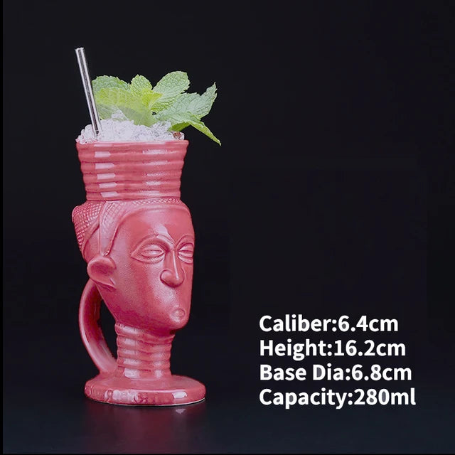 Tazas Tiki de cerámica de Hawái