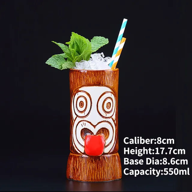 Tazas Tiki de cerámica de Hawái