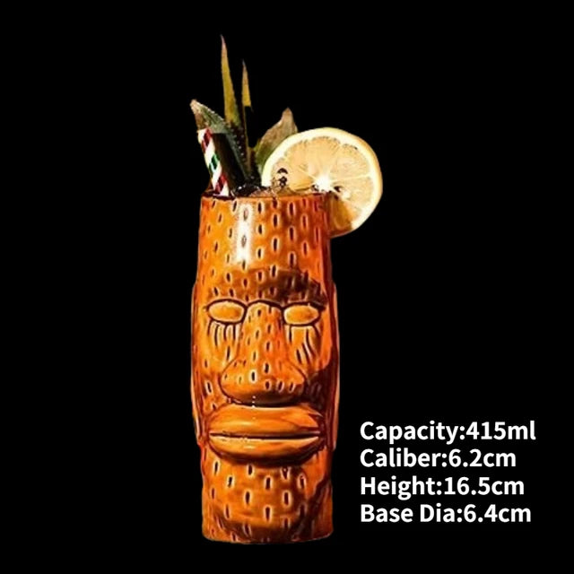 Tazas Tiki de cerámica de Hawái