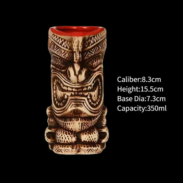 Tazas Tiki de cerámica de Hawái