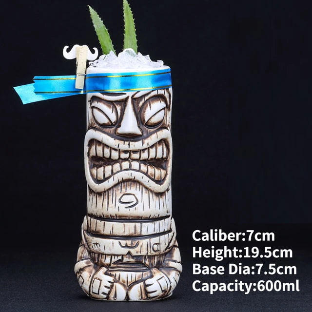 Tazas Tiki de cerámica de Hawái