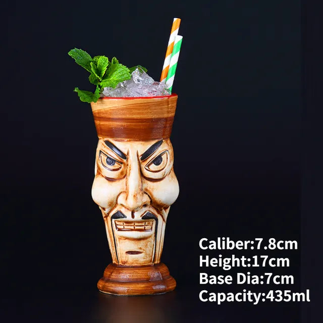 Tazas Tiki de cerámica de Hawái