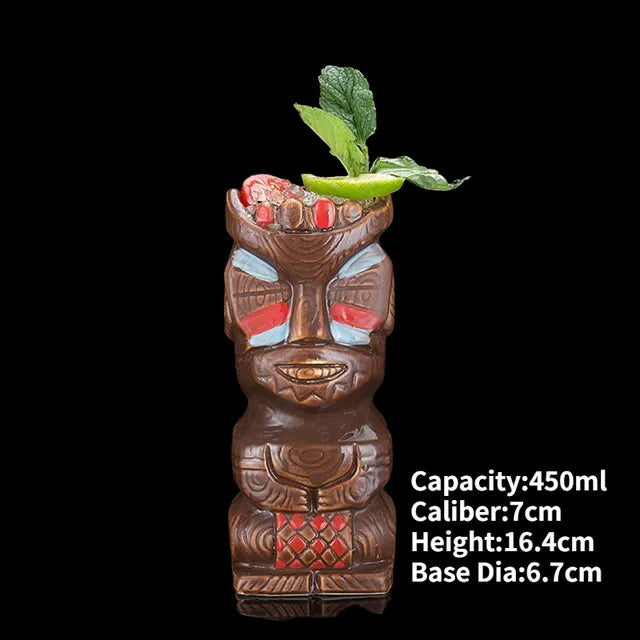 Tazas Tiki de cerámica de Hawái