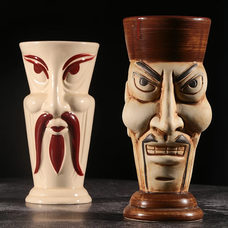 Tazas Tiki de cerámica de Hawái