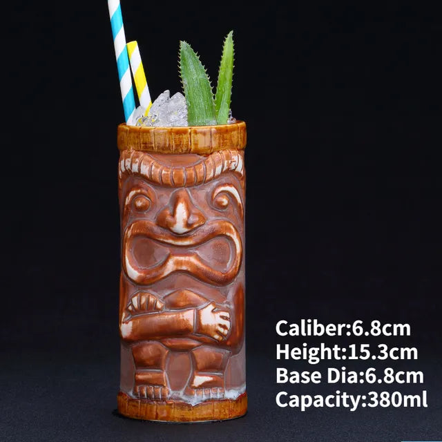 Tazas Tiki de cerámica de Hawái