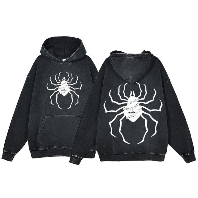 Sudaderas con capucha con cremallera estampada