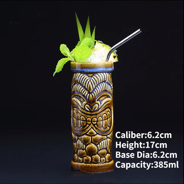 Tazas Tiki de cerámica de Hawái